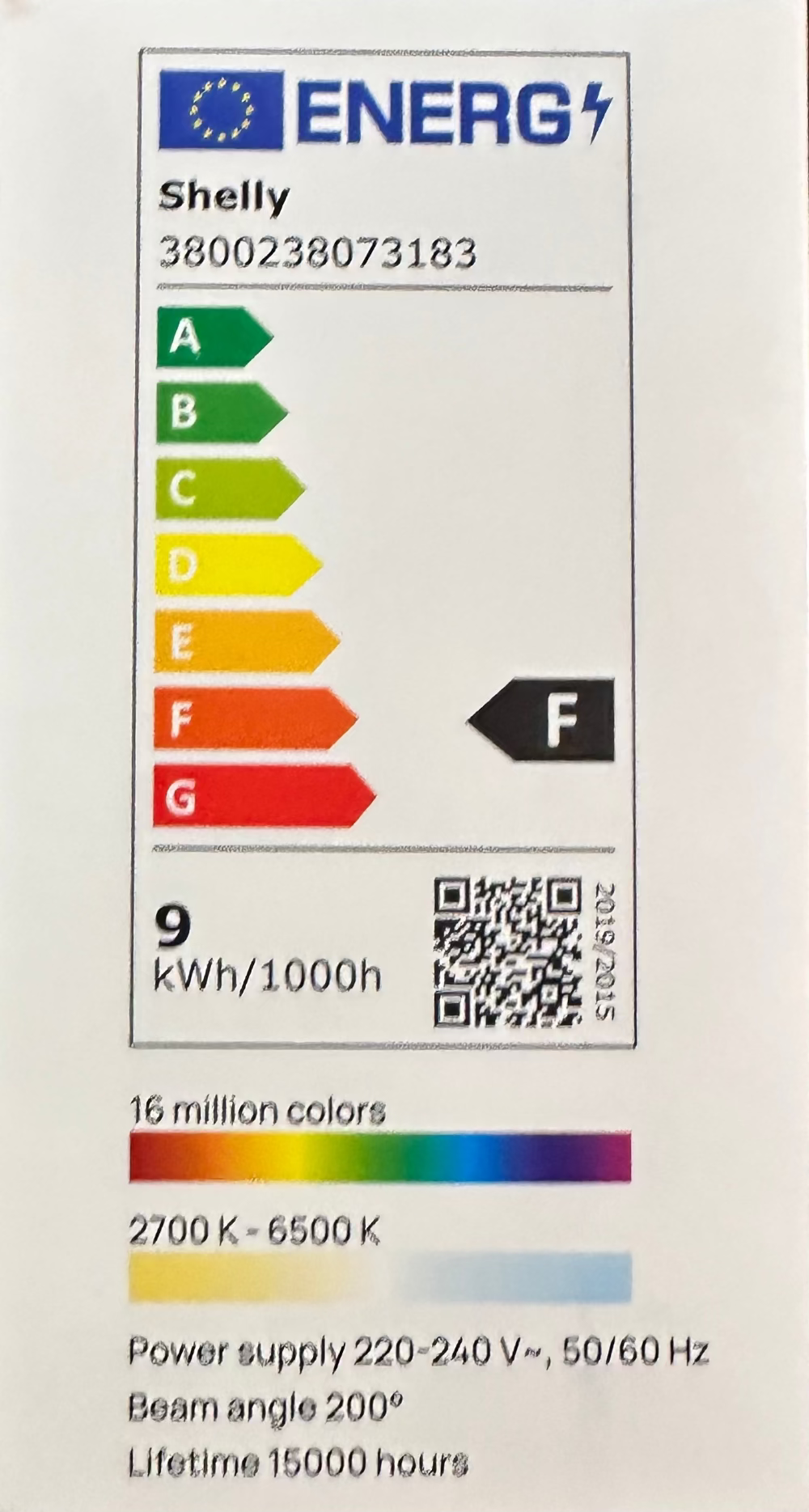 Shelly Multicolor Bulb E27 Gen3 Smart-Lampe Shelly