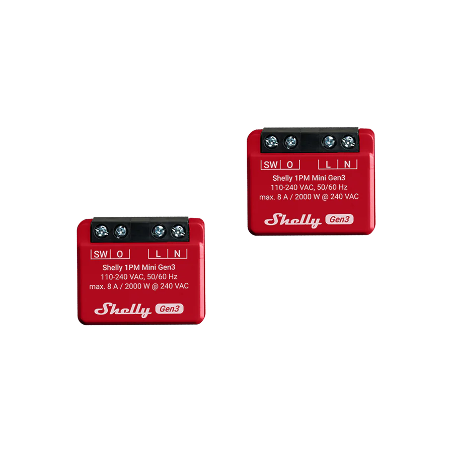 Shelly 1PM Mini Gen3 WLAN Smart Relais mit Leistungsmessung Bluetooth Shelly