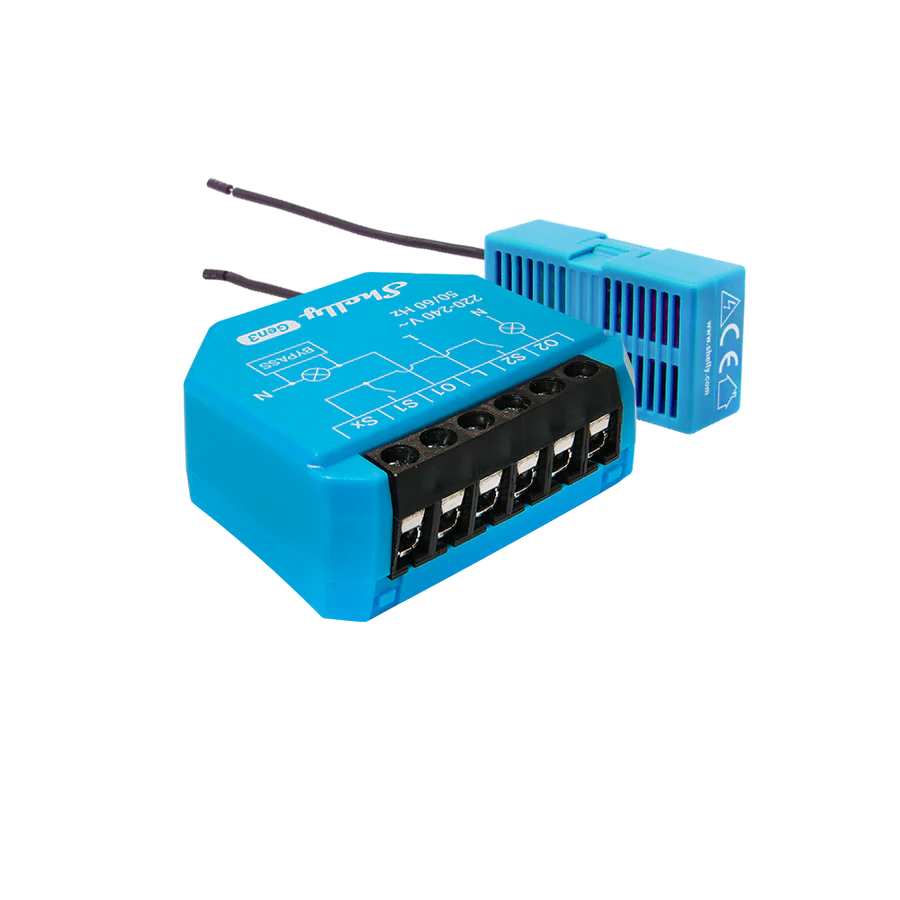 Shelly 2L Gen3 WLAN Smart Schalter No-Neutral Dual mit Bluetooth Matter und Bypass Shelly