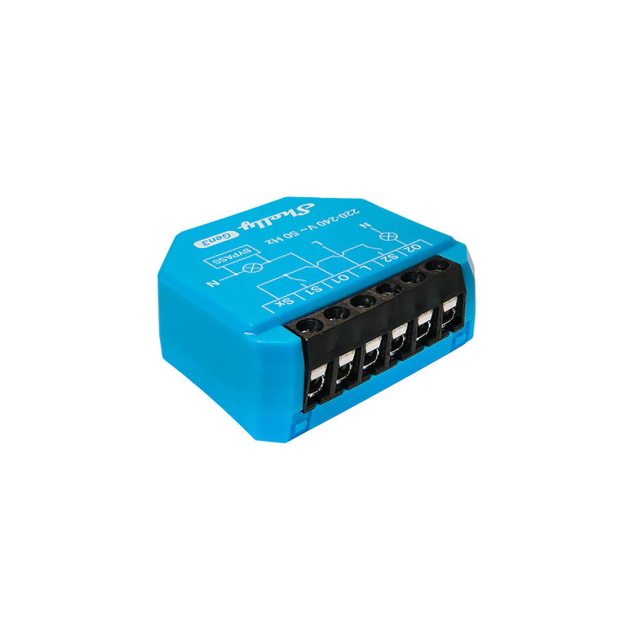 Shelly 2L Gen3 WLAN Smart Schalter No-Neutral Dual mit Bluetooth Matter und Bypass Shelly