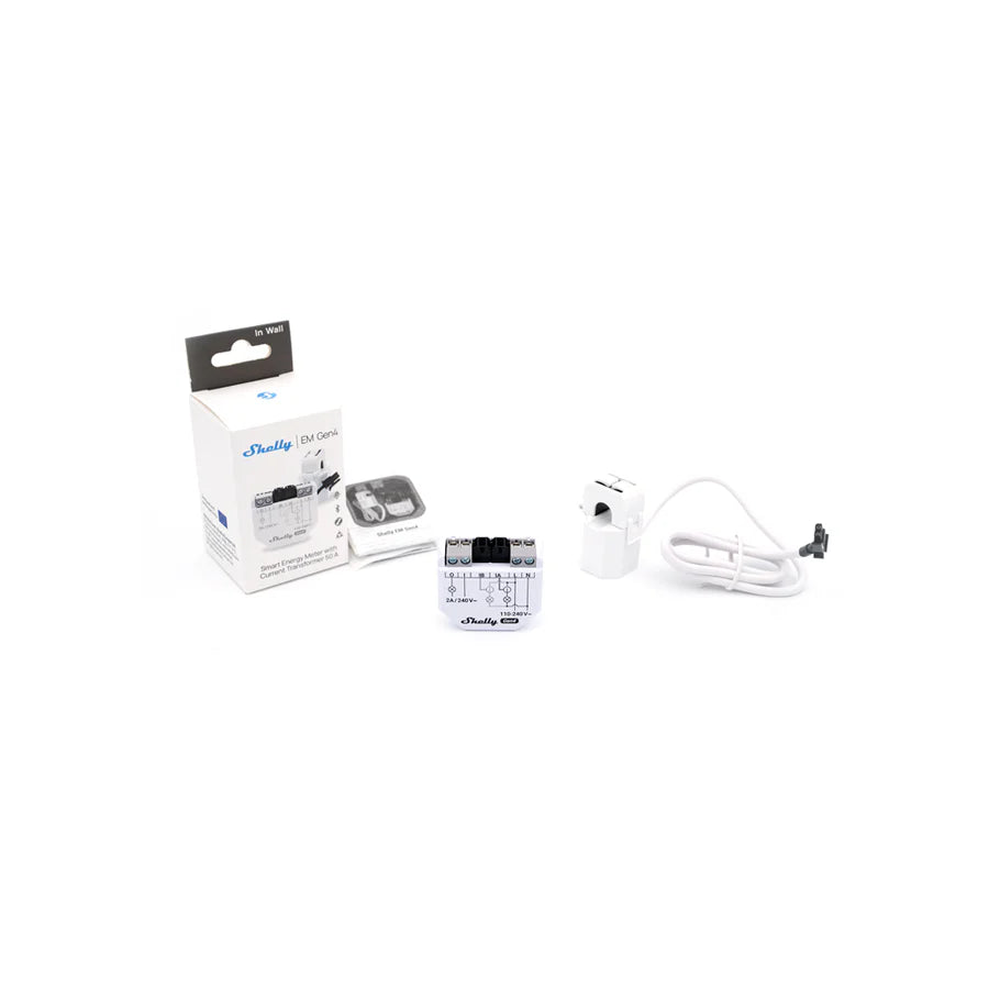 Shelly EM Gen4 Smart Energiezähler mit 2 Stromwandlern kontaktlos WLAN Bluetooth Zigbee Matter Shelly