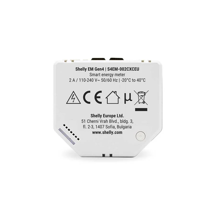 Shelly EM Gen4 Smart Energiezähler mit 2 Stromwandlern kontaktlos WLAN Bluetooth Zigbee Matter Shelly