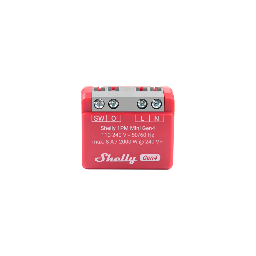 Shelly 1PM Mini Gen4 WLAN Smart Relais mit Leistungsmessung Bluetooth Matter PV One