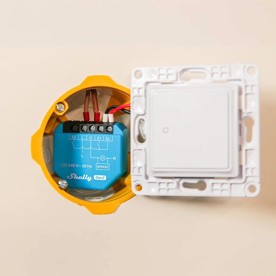 Shelly 1L Gen3 WLAN Smart Schalter No-Neutral mit Bluetooth Matter und Bypass PV One